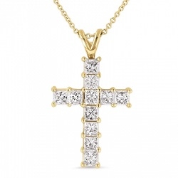 Золотые кресты с бриллиантом