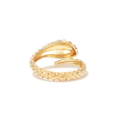 Женское кольцо в виде Змеи из желтого золота 585 пробы