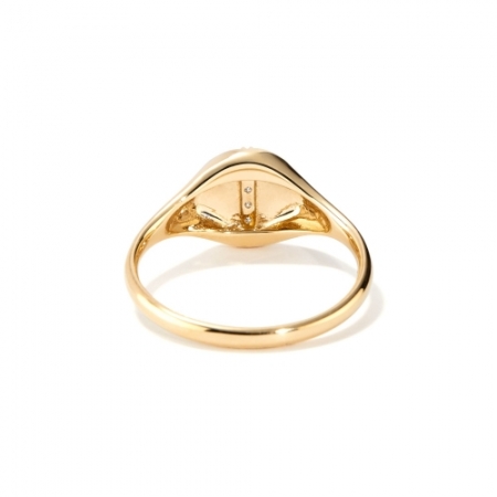 Женское кольцо Молния из желтого золота 585 пробы с бриллиантом