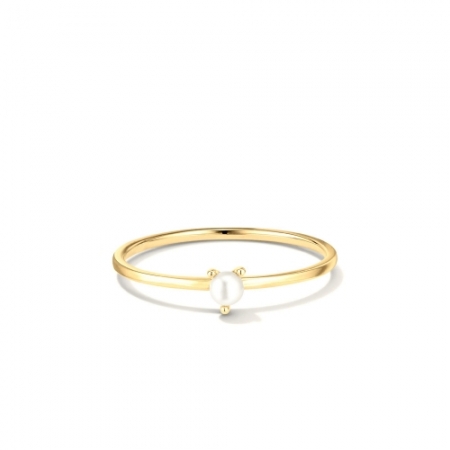 Женское кольцо из желтого золота с жемчужиной