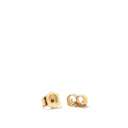 Серьги-гвоздики из желтого золота 585 пробы с жемчугом и бриллиантом