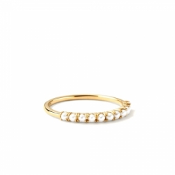 Жемчужное кольцо из желтого золота 585 пробы