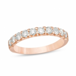 Обручальное кольцо из красного золота 585 пробы с бриллиантом