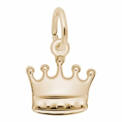 Подвеска шарм "Корона" из желтого золота 585 пробы