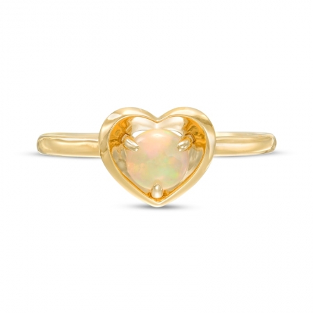 Женское кольцо из желтого золота 585 пробы с опалом